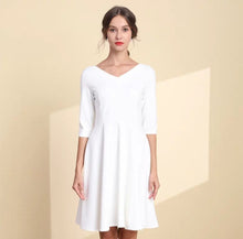 將圖片載入圖庫檢視器，The Mary White Short Sleeeves Dress (Available in Long Sleeves) - WeddingConfetti