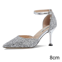 將圖片載入圖庫檢視器，The Melwe Wedding Bridal Silver/Rose Gold Heels (Available in 3 Heights) - WeddingConfetti