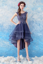 將圖片載入圖庫檢視器，The Cecil Blue Hi Low Sleeveless Dress - WeddingConfetti