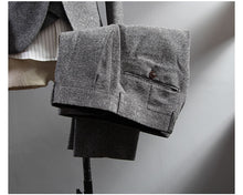 將圖片載入圖庫檢視器，Brendon Groom Men's Brown / Grey / Black Suit Jacket, Vest and Pants (3 Piece) - WeddingConfetti
