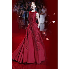 將圖片載入圖庫檢視器，The Richeta Wine Red Sleeveless Gown - WeddingConfetti