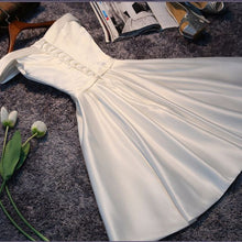 將圖片載入圖庫檢視器，The Charlize White / Beige / Pink Off Shoulder Satin Dress - WeddingConfetti