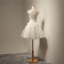 將圖片載入圖庫檢視器，The Teselly  White Sleeveless Short Tulle Dress - WeddingConfetti