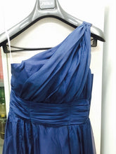 將圖片載入圖庫檢視器，The Donatella Blue Toga Long Evening Gown - WeddingConfetti