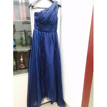 將圖片載入圖庫檢視器，The Donatella Blue Toga Long Evening Gown - WeddingConfetti