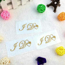 將圖片載入圖庫檢視器，I Do and Me Too Wedding Shoes Stilettos Glitter Stickers - WeddingConfetti