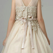 將圖片載入圖庫檢視器，The Olivia Champagne Flower Girl Dress - WeddingConfetti