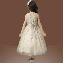將圖片載入圖庫檢視器，The Olivia Champagne Flower Girl Dress - WeddingConfetti