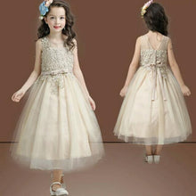 將圖片載入圖庫檢視器，The Olivia Champagne Flower Girl Dress - WeddingConfetti
