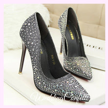 將圖片載入圖庫檢視器，The Heather Wedding Bridal Glitter Blue / Pink / White / Champagne Wedding shoes / Heels - WeddingConfetti