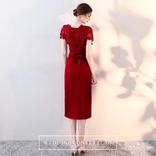 將圖片載入圖庫檢視器，The Melinda Black / Red / Wine Red Lace Gown - WeddingConfetti