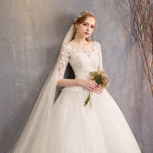 將圖片載入圖庫檢視器，The Quinlee Wedding Bridal Illusion Long Sleeves Gown - WeddingConfetti