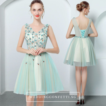 將圖片載入圖庫檢視器，The TinkerBell Turquoise Sleeveless Dress - WeddingConfetti
