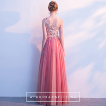 將圖片載入圖庫檢視器，The Cherry Pink One Shoulder Dress - WeddingConfetti
