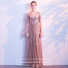 將圖片載入圖庫檢視器，The Benecia Glitter Gown (Available in 4 colours) - WeddingConfetti