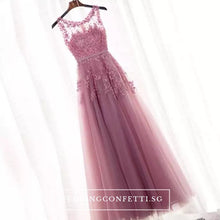 將圖片載入圖庫檢視器，The Rose Pink/Red Lace Sleeveless Dress - WeddingConfetti