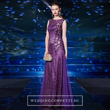 將圖片載入圖庫檢視器，The Bevin Purple Sleeveless Dress - WeddingConfetti
