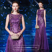 將圖片載入圖庫檢視器，The Bevin Purple Sleeveless Dress - WeddingConfetti