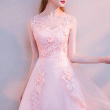 將圖片載入圖庫檢視器，The Riley Pink/Champagne Sleeveless Tulle Gown - WeddingConfetti