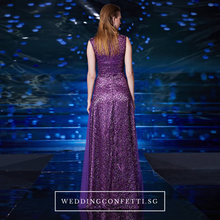 將圖片載入圖庫檢視器，The Bevin Purple Sleeveless Dress - WeddingConfetti