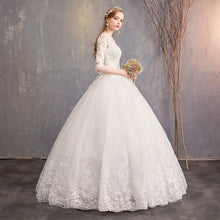 將圖片載入圖庫檢視器，The Quinlee Wedding Bridal Illusion Long Sleeves Gown - WeddingConfetti