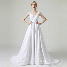 將圖片載入圖庫檢視器，The Kremlena Wedding Bridal Sleeveless Satin Gown - WeddingConfetti