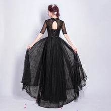 將圖片載入圖庫檢視器，The Lerynn Short Sleeve Black Gown - WeddingConfetti