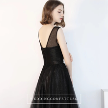 將圖片載入圖庫檢視器，The Cacie Sleeveless Black Gown - WeddingConfetti