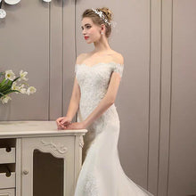 將圖片載入圖庫檢視器，The Triniity Wedding Bridal Off Shoulder Gown - WeddingConfetti