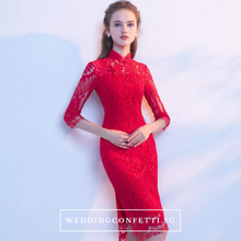 將圖片載入圖庫檢視器，The Cassia Lace Mandarin Collar Dress - WeddingConfetti