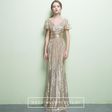 將圖片載入圖庫檢視器，The Benecia Glitter Gown (Available in 4 colours) - WeddingConfetti
