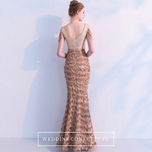 將圖片載入圖庫檢視器，The Anna Bronze Cold Shoulder Dress - WeddingConfetti