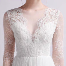 將圖片載入圖庫檢視器，The Petrio Wedding Bridal Illusion Sleeves Lace Gown - WeddingConfetti