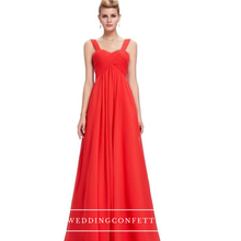 將圖片載入圖庫檢視器，The Hannah Navy Blue / Red / White Sleeveless Dress - WeddingConfetti