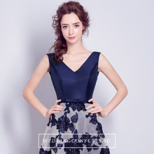 將圖片載入圖庫檢視器，The Joanna Blue Lace Sleeveless Gown - WeddingConfetti