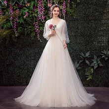 將圖片載入圖庫檢視器，The Kylie Wedding Bridal Illusion Sleeve Lace Gown - WeddingConfetti