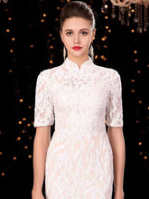 將圖片載入圖庫檢視器，The Orient Wedding Bridal Cheongsam Mandarin Collar Gown - WeddingConfetti
