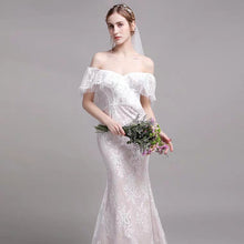 將圖片載入圖庫檢視器，The Winslet Wedding Bridal Off Shoulder Lace Dress - WeddingConfetti
