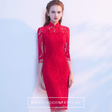 將圖片載入圖庫檢視器，The Cassia Lace Mandarin Collar Dress - WeddingConfetti