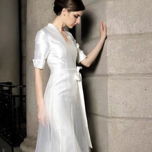 將圖片載入圖庫檢視器，The Paloma Wedding Bridal White Short Sleeve Gown - WeddingConfetti
