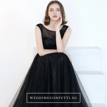 將圖片載入圖庫檢視器，The Cacie Sleeveless Black Gown - WeddingConfetti