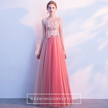 將圖片載入圖庫檢視器，The Cherry Pink One Shoulder Dress - WeddingConfetti
