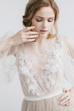 將圖片載入圖庫檢視器，The Erista Bohemian Ilusion Sleeves Wedding Gown - WeddingConfetti