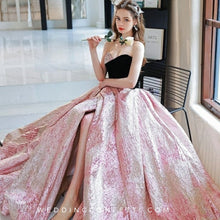 將圖片載入圖庫檢視器，The Kalisa Black Pink Diamante Tube Dress - WeddingConfetti