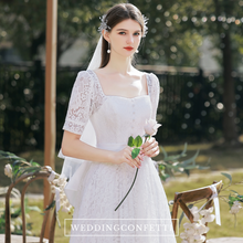 將圖片載入圖庫檢視器，The Veralyn Wedding Bridal Short Sleeves Gown - WeddingConfetti