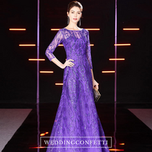 將圖片載入圖庫檢視器，Bevin 紫色母親禮服