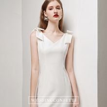 將圖片載入圖庫檢視器，The Estee White Sleeveless Dress - WeddingConfetti