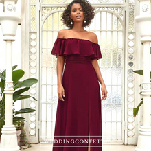 將圖片載入圖庫檢視器，The Rosemary Off Shoulder Gown (Available in 14 Colours) - WeddingConfetti