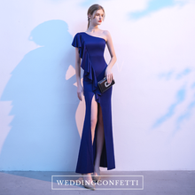 將圖片載入圖庫檢視器，The Reese Royal Blue Toga Gown - WeddingConfetti