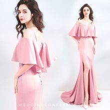 將圖片載入圖庫檢視器，The Henriette Pink Off Shoulder Gown - WeddingConfetti